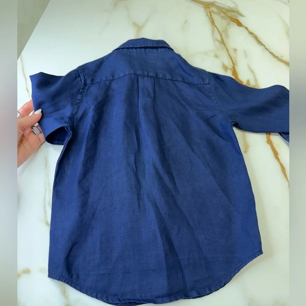 Janie & Jack Navy Blue Kids Button Down Shirt
